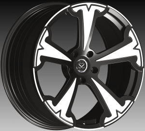 5-Spoke nwa ak figi wouj 1 moso wou fòje Custom 18 19 20 21 ak 22 pous pou Tesla