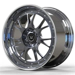 Chrome barik ak gri disk 19x8.5 ak 19x9.5 2 wou fòje moso pou Alfa Romeo Giulia 2.0 ane 2017