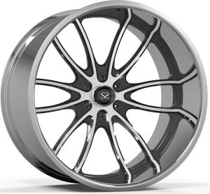 22x12 Bloss Nwa Gwo twou san fon Lip fòje sou wou wout