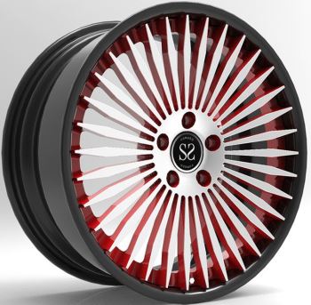 Wouj Disk plis Gloss Nwa Rims 20inch 1-PC Forged Deep Lip Rims Pou MERCEDES-BENZ AMG SL55 Boulon Pattern 5x112