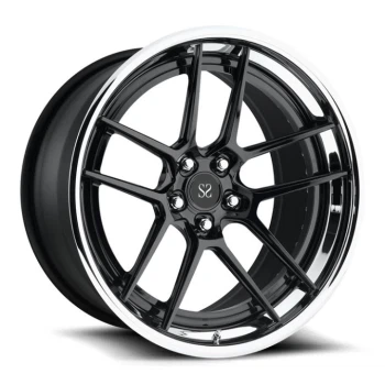 21 pous 2-Mou Fòje Jant/Ally Rims 21 Gloss Black Customized Alloy Rims Pou Ferrari 458 5x114.3
