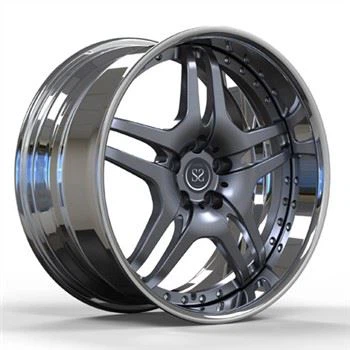 Fòje 5x112 alyaj wou aliminyòm pou GLC machin Chrome barik zam metal disk rims