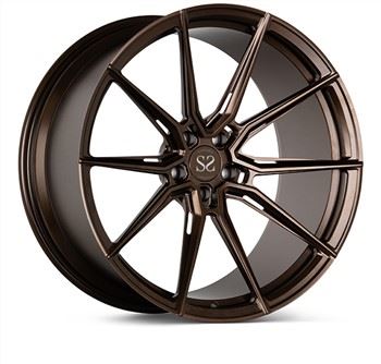 Mat nwa wou 20 pous Customized 2-PC Rims wou pou Ferrari