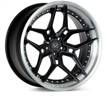 Saten nwa ak metal zam 3 moso fòje 22X14J wou alyaj