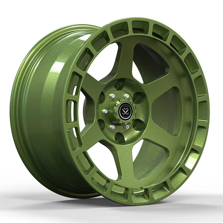 9.5Jx21 ET30 6x139.7 Custom 6-te pale 1-PC fòje alyaj aliminyòm pou pickup Ford Ranger