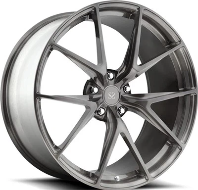 Pou BMW M2 5x120 Silver Machine Face 18 19 20 21 22 Pous 1-PC Forged Alloy Custom Wheels